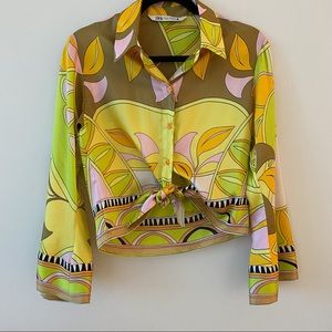 Zara Floral Blouse NWOT